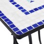 Mesa de mosaico para cafetería cerámica azul y blanco 60 cm de vidaXL, Mesas de jardín - Ref: Foro24-46706, Precio: 101,37 €,...