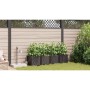 Macetero de Jardín 4 pcs Marrón Acero en Macetas y jardineras | Comprar online en Foru.es
