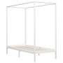 Estructura cama con dosel madera maciza pino blanco 90x200 cm de vidaXL, Camas y somieres - Ref: Foro24-283262, Precio: 169,0...