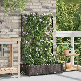 Macetero de Jardín 2 pcs Marrón Acero en Macetas y jardineras | Comprar online en Foru.es