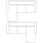 Sofá modular de 3 plazas de cuero artificial negro de vidaXL, Sofás - Ref: Foro24-241979, Precio: 466,56 €, Descuento: %