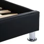Estructura de cama con LED cuero sintético negro 90x200 cm de vidaXL, Camas y somieres - Ref: Foro24-285426, Precio: 188,57 €...