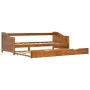 Estructura de sofá cama madera de pino marrón miel 90x200 cm de vidaXL, Camas y somieres - Ref: Foro24-283153, Precio: 229,36...