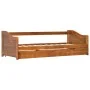Estructura de sofá cama madera de pino marrón miel 90x200 cm de vidaXL, Camas y somieres - Ref: Foro24-283153, Precio: 229,36...