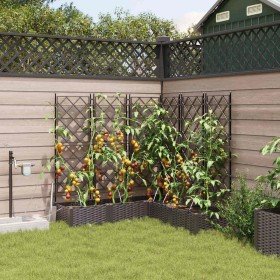 Macetero de Jardín 5 pcs Marrón Acero en Macetas y jardineras | Comprar online en Foru.es