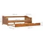 Estructura de sofá cama madera de pino marrón miel 90x200 cm de vidaXL, Camas y somieres - Ref: Foro24-283153, Precio: 229,36...