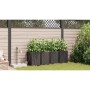 Macetero de Jardín 4 pcs Marrón Acero en Macetas y jardineras | Comprar online en Foru.es