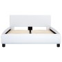 Estructura de cama de cuero sintético blanco 140x200 cm de vidaXL, Camas y somieres - Ref: Foro24-285459, Precio: 196,44 €, D...