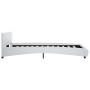 Estructura de cama de cuero sintético blanco 140x200 cm de vidaXL, Camas y somieres - Ref: Foro24-285459, Precio: 196,44 €, D...