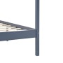 Cama con dosel de madera maciza de pino gris 100x200 cm de vidaXL, Camas y somieres - Ref: Foro24-283275, Precio: 103,48 €, D...