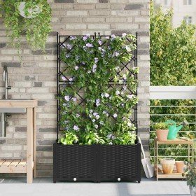 Macetero de Jardín 2 pcs Negro 80 x 40 x 143 cm Acero en Macetas y jardineras | Comprar online en Foru.es