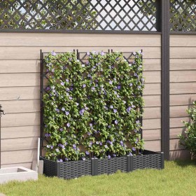 Macetero de Jardín 3 pcs Negro 120 x 40 x 125,5 cm Acero en Macetas y jardineras | Comprar online en Foru.es