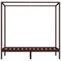 Cama con dosel madera maciza de pino marrón oscuro 100x200 cm de vidaXL, Camas y somieres - Ref: Foro24-283269, Precio: 102,7...