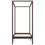 Cama con dosel madera maciza de pino marrón oscuro 100x200 cm de vidaXL, Camas y somieres - Ref: Foro24-283269, Precio: 102,7...