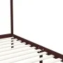 Cama con dosel madera maciza de pino marrón oscuro 100x200 cm de vidaXL, Camas y somieres - Ref: Foro24-283269, Precio: 102,7...