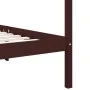 Cama con dosel madera maciza de pino marrón oscuro 100x200 cm de vidaXL, Camas y somieres - Ref: Foro24-283269, Precio: 102,7...