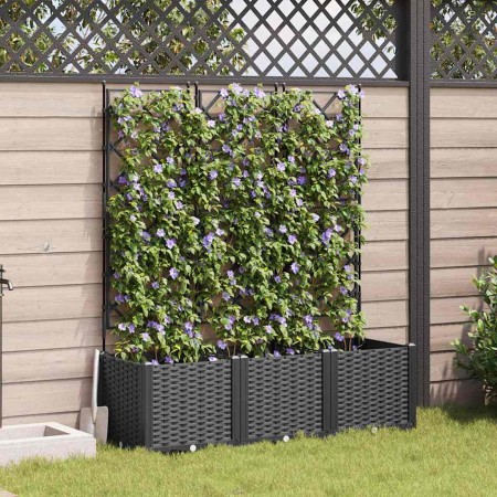 Macetero de Jardín 3 pcs Negro 120 x 40 x 143 cm Acero en Macetas y jardineras | Comprar online en Foru.es