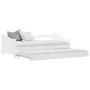 Estructura de sofá cama madera de pino blanco 90x200 cm de vidaXL, Camas y somieres - Ref: Foro24-283149, Precio: 214,73 €, D...