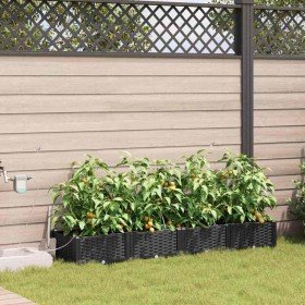 Macetero de Jardín 4 pcs Negro Acero en Macetas y jardineras | Comprar online en Foru.es