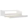 Estructura de sofá cama madera de pino blanco 90x200 cm de vidaXL, Camas y somieres - Ref: Foro24-283149, Precio: 214,73 €, D...