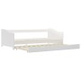 Estructura de sofá cama madera de pino blanco 90x200 cm de vidaXL, Camas y somieres - Ref: Foro24-283149, Precio: 217,46 €, D...