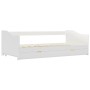 Estructura de sofá cama madera de pino blanco 90x200 cm de vidaXL, Camas y somieres - Ref: Foro24-283149, Precio: 217,46 €, D...