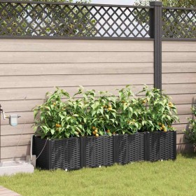 Macetero de Jardín 4 pcs Negro Acero en Macetas y jardineras | Comprar online en Foru.es