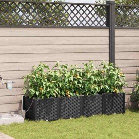Macetero de Jardín 4 pcs Negro Acero en Macetas y jardineras | Comprar online en Foru.es