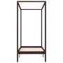 Cama con dosel de madera maciza de pino marrón oscuro 90x200 cm de vidaXL, Camas y somieres - Ref: Foro24-283268, Precio: 101...