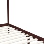 Cama con dosel de madera maciza de pino marrón oscuro 90x200 cm de vidaXL, Camas y somieres - Ref: Foro24-283268, Precio: 101...