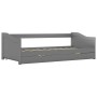 Estructura de sofá cama madera de pino gris 90x200 cm de vidaXL, Camas y somieres - Ref: Foro24-283151, Precio: 207,93 €, Des...