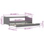 Estructura de sofá cama madera de pino gris 90x200 cm de vidaXL, Camas y somieres - Ref: Foro24-283151, Precio: 207,93 €, Des...