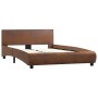 Estructura de cama de cuero sintético marrón 120x200 cm de vidaXL, Camas y somieres - Ref: Foro24-285476, Precio: 148,76 €, D...