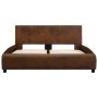 Estructura de cama de cuero sintético marrón 120x200 cm de vidaXL, Camas y somieres - Ref: Foro24-285476, Precio: 148,76 €, D...