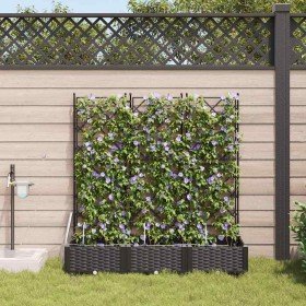Macetero de Jardín 3 pcs Negro Acero en Macetas y jardineras | Comprar online en Foru.es