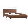 Estructura de cama de cuero sintético marrón 120x200 cm de vidaXL, Camas y somieres - Ref: Foro24-285476, Precio: 148,76 €, D...