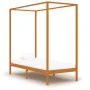 Cama con dosel de madera maciza de pino marrón miel 90x200 cm de vidaXL, Camas y somieres - Ref: Foro24-283256, Precio: 95,53...