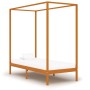 Cama con dosel de madera maciza de pino marrón miel 90x200 cm de vidaXL, Camas y somieres - Ref: Foro24-283256, Precio: 112,4...