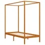 Cama con dosel de madera maciza de pino marrón miel 90x200 cm de vidaXL, Camas y somieres - Ref: Foro24-283256, Precio: 95,53...