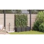 Macetero de Jardín 3 pcs Negro Acero en Macetas y jardineras | Comprar online en Foru.es