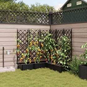 Macetero de Jardín 5 pcs Negro Acero en Macetas y jardineras | Comprar online en Foru.es
