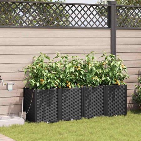 Macetero de Jardín 4 pcs Negro Acero en Macetas y jardineras | Comprar online en Foru.es