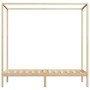 Estructura de cama con dosel madera maciza de pino 100x200 cm de vidaXL, Camas y somieres - Ref: Foro24-283251, Precio: 100,5...