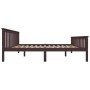 Estructura de cama madera maciza pino marrón oscuro 160x200 cm de vidaXL, Camas y somieres - Ref: Foro24-283236, Precio: 146,...