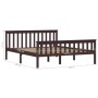 Estructura de cama madera maciza pino marrón oscuro 160x200 cm de vidaXL, Camas y somieres - Ref: Foro24-283236, Precio: 146,...