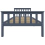 Estructura de cama de madera maciza de pino gris 100x200 cm de vidaXL, Camas y somieres - Ref: Foro24-283227, Precio: 122,31 ...