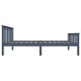 Estructura de cama de madera maciza de pino gris 100x200 cm de vidaXL, Camas y somieres - Ref: Foro24-283227, Precio: 122,31 ...