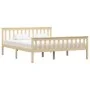Estructura de cama de madera maciza de pino clara 160x200 cm de vidaXL, Camas y somieres - Ref: Foro24-283224, Precio: 143,18...