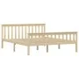 Estructura de cama de madera maciza de pino clara 160x200 cm de vidaXL, Camas y somieres - Ref: Foro24-283224, Precio: 143,18...