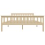 Estructura de cama de madera maciza de pino clara 160x200 cm de vidaXL, Camas y somieres - Ref: Foro24-283224, Precio: 144,86...